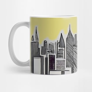 normal city drawing Mug